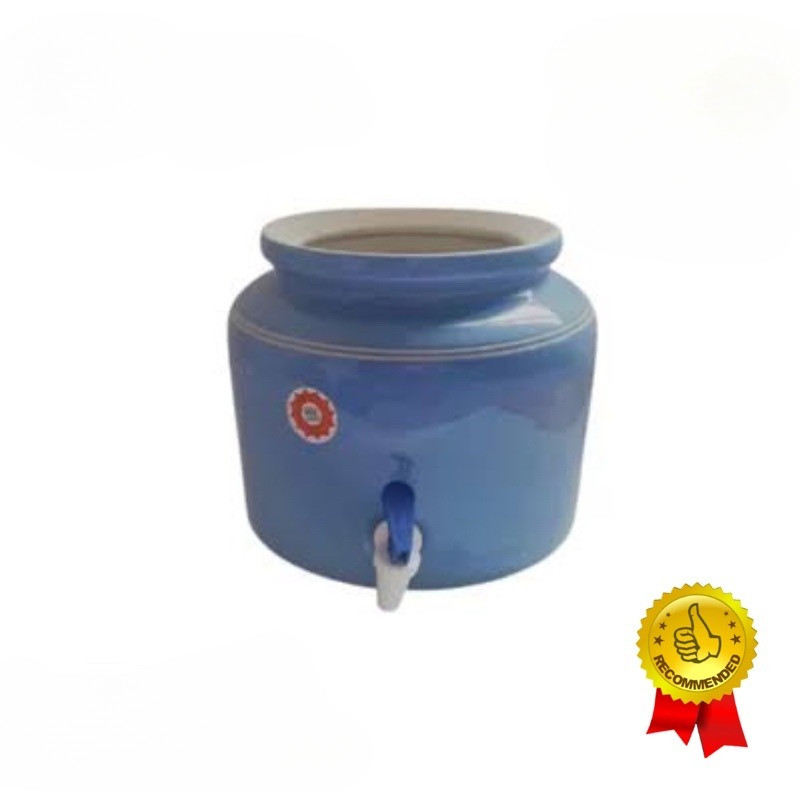 TERMURAH  Guci Trisensa Keramik Free kran air / Guci Galon Atas 19 liter