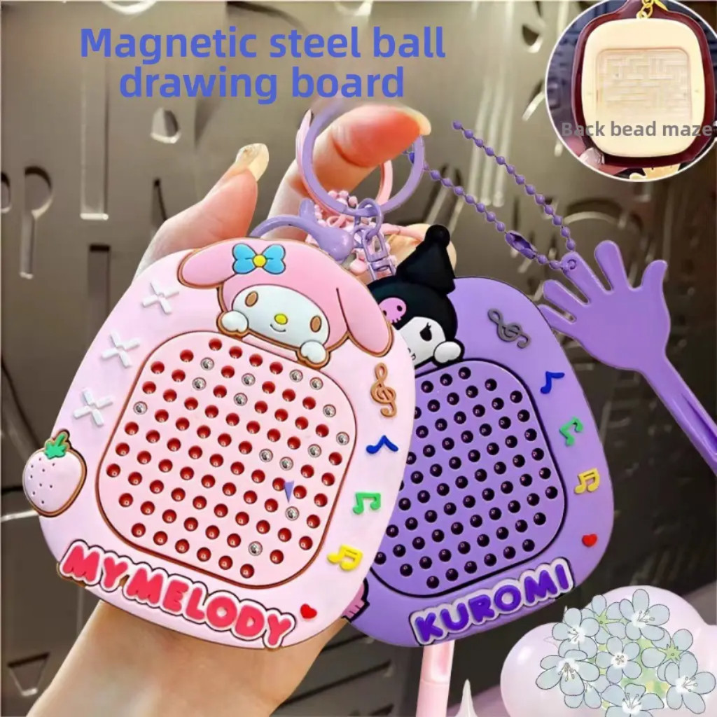 Papan Gambar Magnetik Mainan Edukasi Anak Berbentuk Capybara dengan Bola Magnet untuk Melatih Konsen