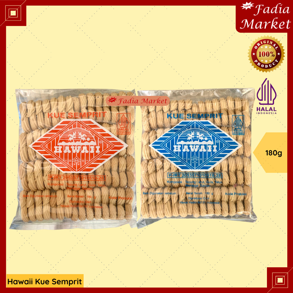 

Hawaii Kue Semprit Jadul 180g | Camilan Kering Tradisional Renyah Manis Gurih | Halal Original