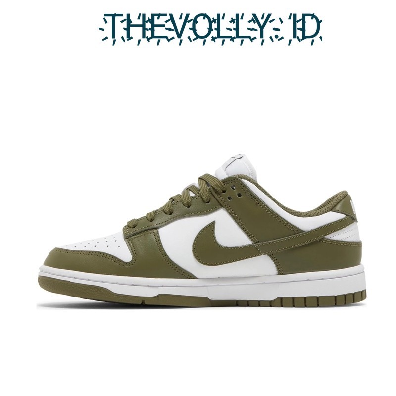 Sepatu Nike SB Dunk Low White Green Medium Olive BNIB Original / Sneakers Pria