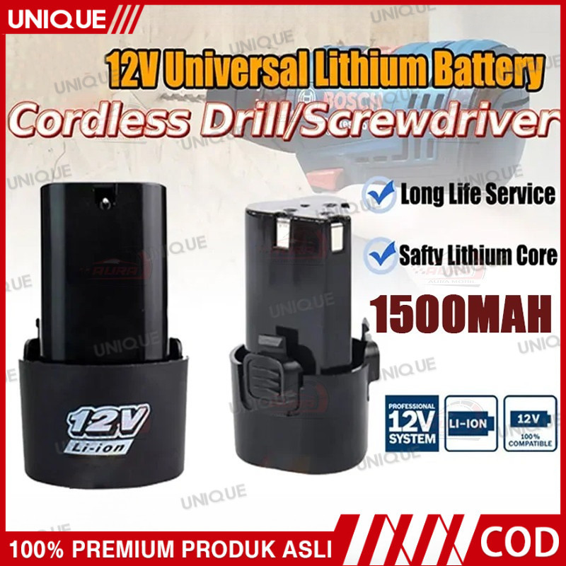 UNIQUE- 【Ready Stock】12 Volt Baterai Bor Litium Li-ion Cordless Electric Rechargeable 12 Volt 20000 