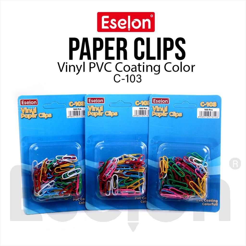 

❤️️100pcs Paper Clip Warna Vinyl C103 / Klip / Penjepit Kertas Eselon❤️️