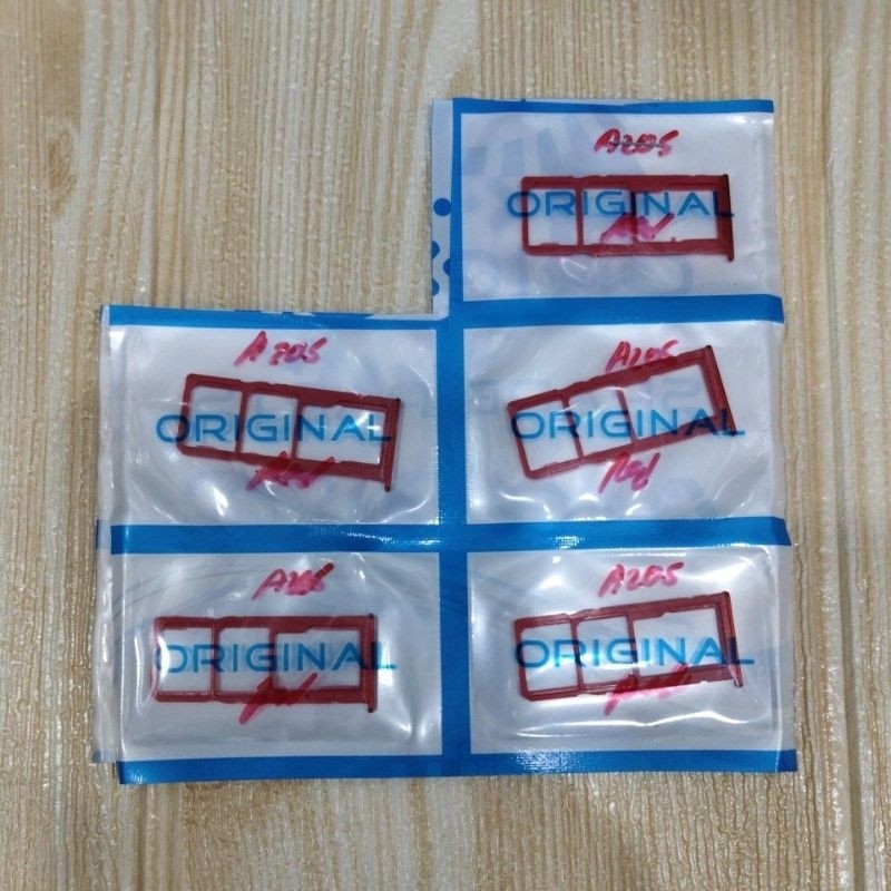 Simtray Slot Sim Samsung A20s Warna Red/Black/Blue