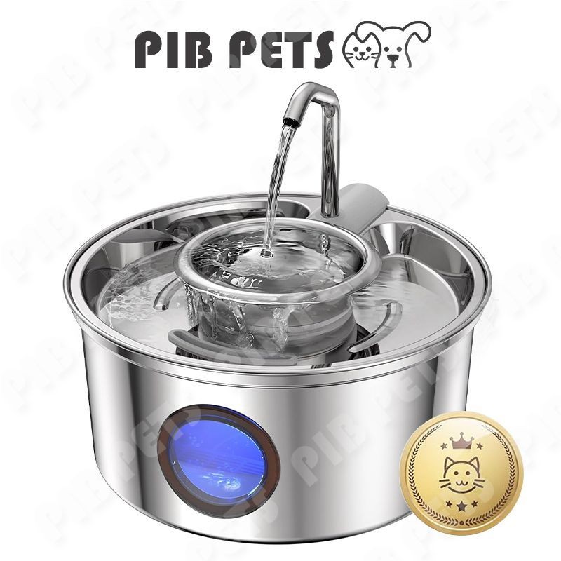 WIDHISTORE 3.2L Water Fountain Kucing Stainless Tempat Minum Kucing Otomatis Water Fountain Kucing W