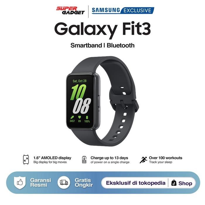 Samsung Galaxy Fit3 Smartwatch - Gray