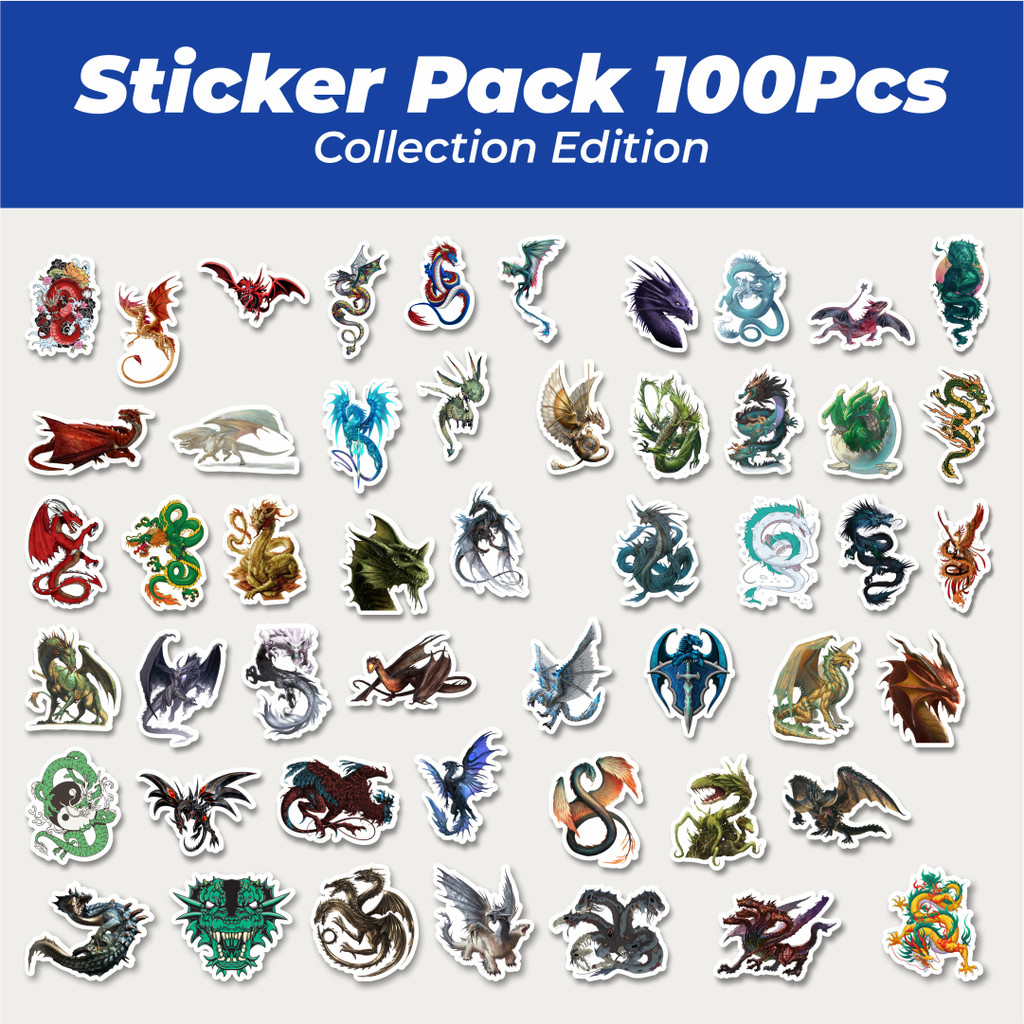 

Hot Stiker Dragon Illustration Mix 1 [Ilustrasi Naga] Lucu Anti Air Stikers Berperekat Waterproof Sticker Decal Buat Motor Helm Buku Journal Koper Casing HP Laptop Botol Minum