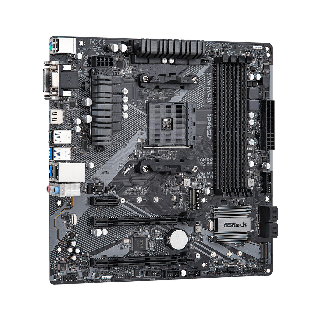 ASRock  B450 B450M Motherboard B450M PRO4 R2.0 Motherboard AM4 DDR4 128GB Ryzen 5 5600 5600G R7 5700