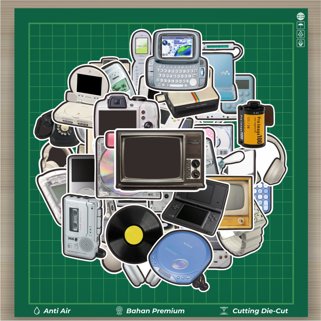 

HOT 50 PCS STIKER Stiker Seri Perangkat Teknologi Vintage Mix 2 Stiker Fashion Cars Decal Dingin Kartu Album Custom Vinyl Anti Air- Sticker Aesthetic Buku Journal Koper Casing HP Tablet Laptop Helm Motor Botol Minum