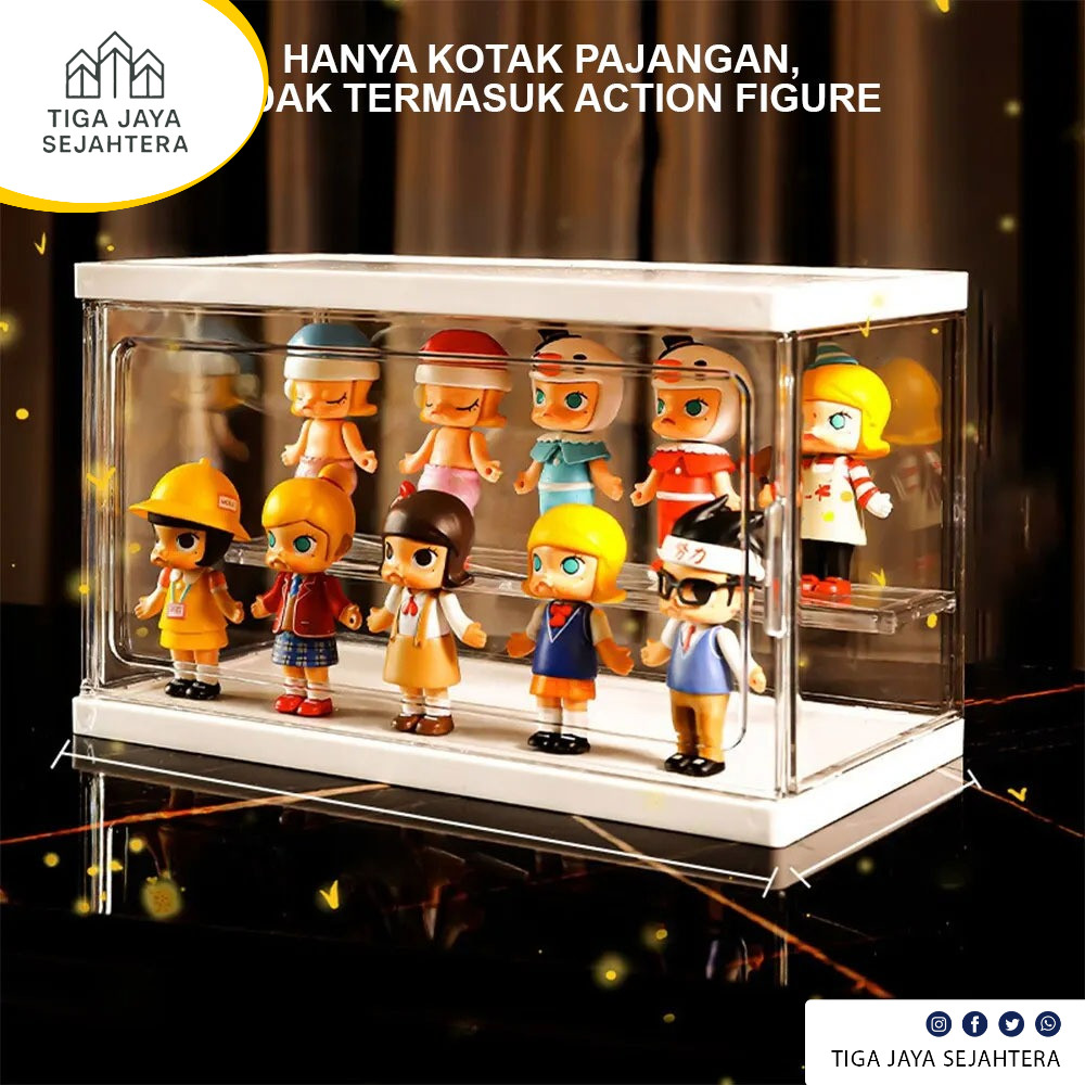 Kotak Pajangan Akrilik Display Box Transparan untuk Koleksi Mini JSTYLE TF-2109