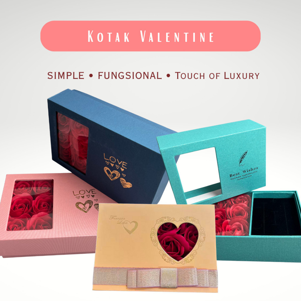 

(BISA COD) Kotak valentine bunga cantik premium bisa untuk cincin, gelang, kalung, anting