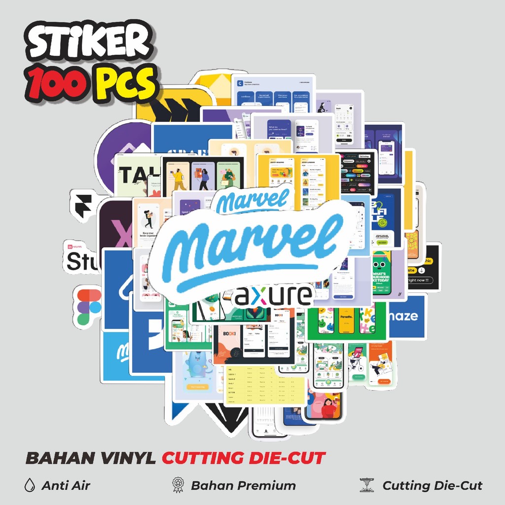 

Terbaru! 50 pcs Stiker UI UX Design Dekorasi Lucu Kreatif untuk Notebook, Skateboard, HP