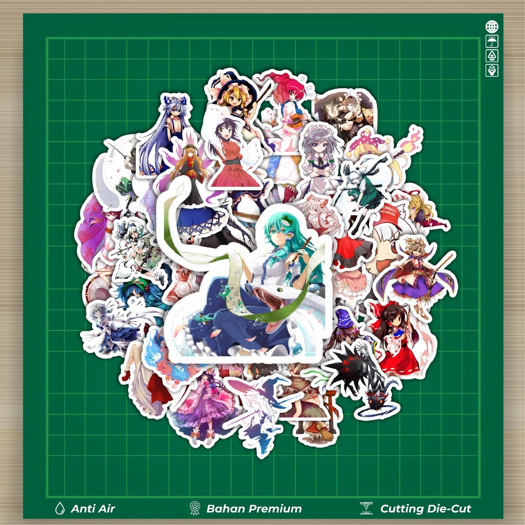 

HOT 50 PCS STIKER Stiker Game Series Touhou Project Karakter Mix 4 Stiker Fashion Cars Decal Dingin Kartu Album Custom Vinyl Anti Air- Sticker Aesthetic Buku Journal Koper Casing HP Tablet Laptop Helm Motor Botol Minum