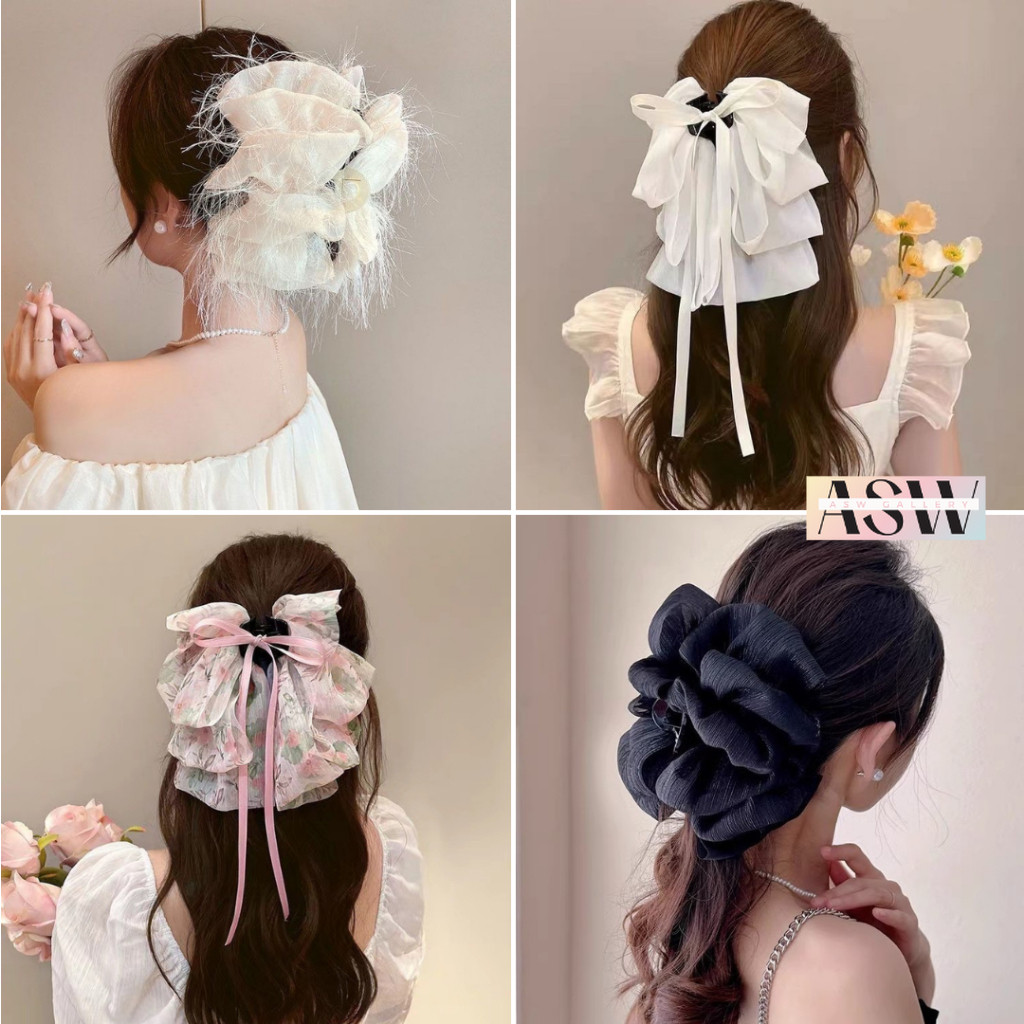 Jedai Rambut Pita Korea Jepit Pita Besar Fashion Hairclaw Aksesoris Rambut Wanita ASW GB-08
