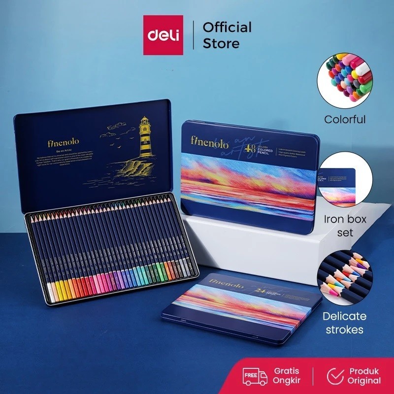Pensil Warna Deli Finenolo 24/36/48/72 Warna 3.8mm - EC122