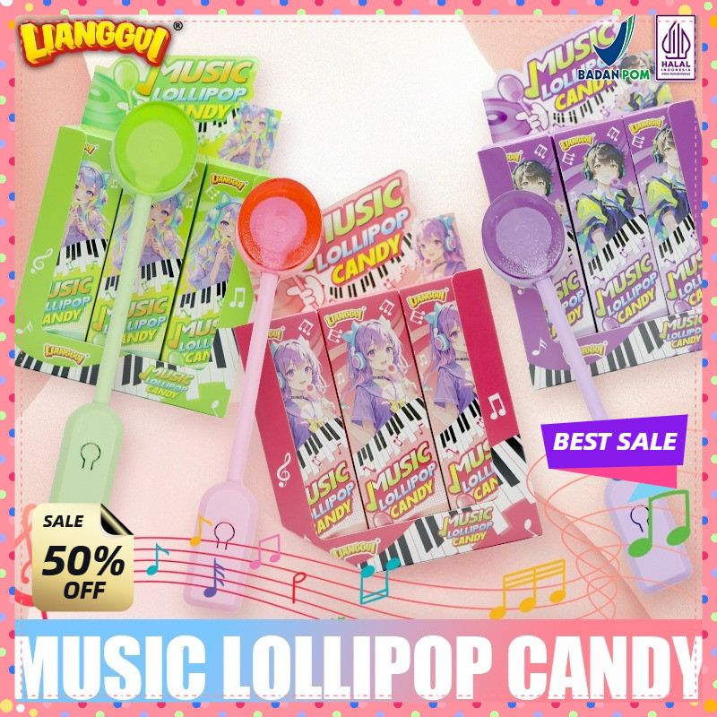 

[Terlaris di semua platform] Permen lollipop musik Lianggui Lolipop Musik 3 Rasa HALAL - Apel Hijau Anggur Stroberi Mainan & Cemilan Anak Unik
