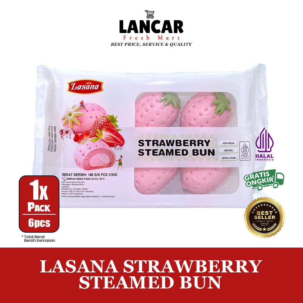 

LASANA STRAWBERRY STEAMED BUN ISI 6PCS
