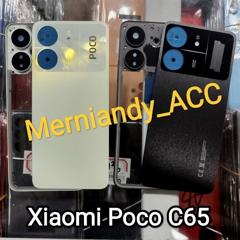 Kessing hausing fullset Xiaomi Poco C65 Backdor + Tulang Bazzel tutup mesin