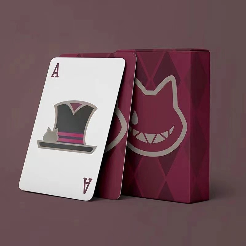 Anime Genshin Impact Lyney Poker Cards Cosplay Stage Props Board Game Card Hardcover Toy Halloween  