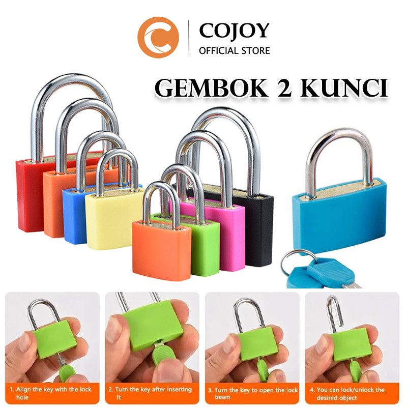 Gembok Lucu Korea / Gembok 2 Kunci /Gembok Koper / Gembok Anti Maling
