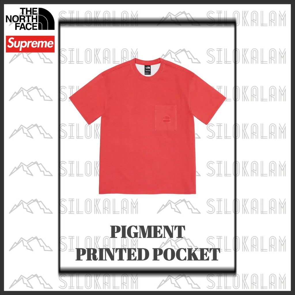 KAOS SUPREME X THE NORTH FACE PIGMENT PRINTED POCKET TEE ORIGINAL