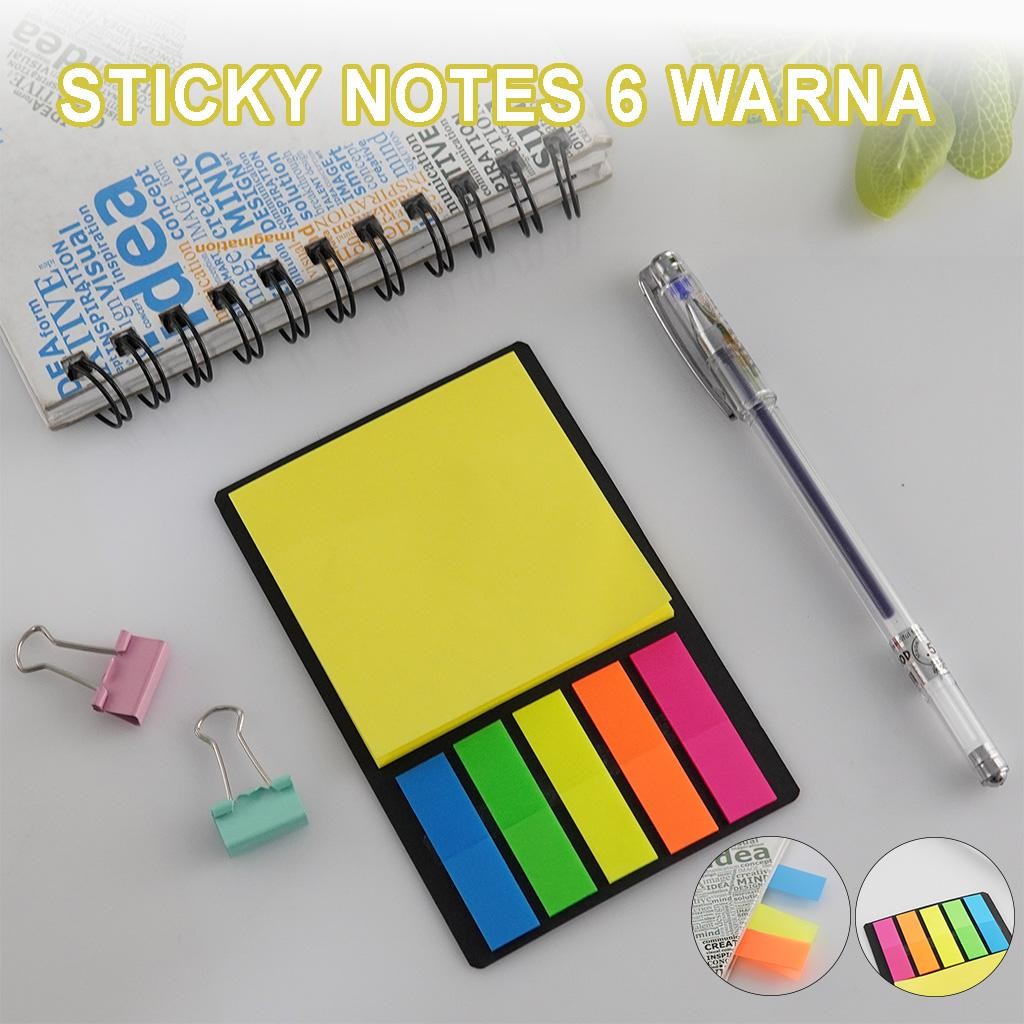 

Sticky Notes 6 Warna Kertas Tempel Pembatas Halaman Buku Warna Warni Multifungsi BLT-06P020