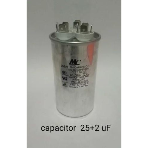 Kapasitor Capasitor AC Panasonic MC 25+2mF 25+2 mF