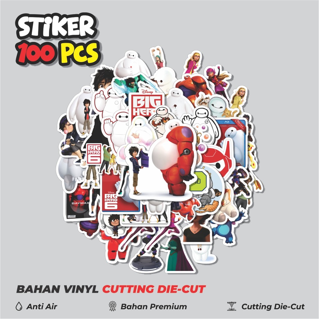 

Terbaru! 50 pcs Stiker Disney Series Big Hero 6 Karakter Mix 2 Dekorasi Lucu Kreatif untuk Notebook, Skateboard, HP