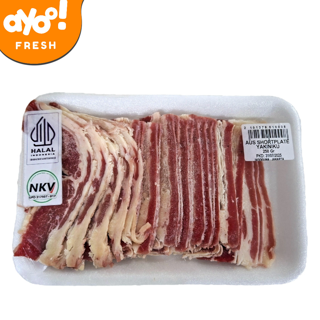 

AUS Shortplate Sliced Beef Yakiniku 250g – Daging Sapi Slice Australia
