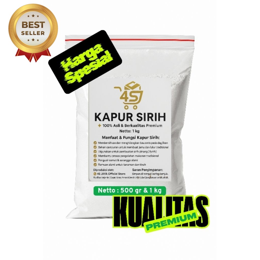 

Kapur Sirih 1 Kg Asli & Halus – Serbaguna untuk Masak, Jamu, dan Tanaman
