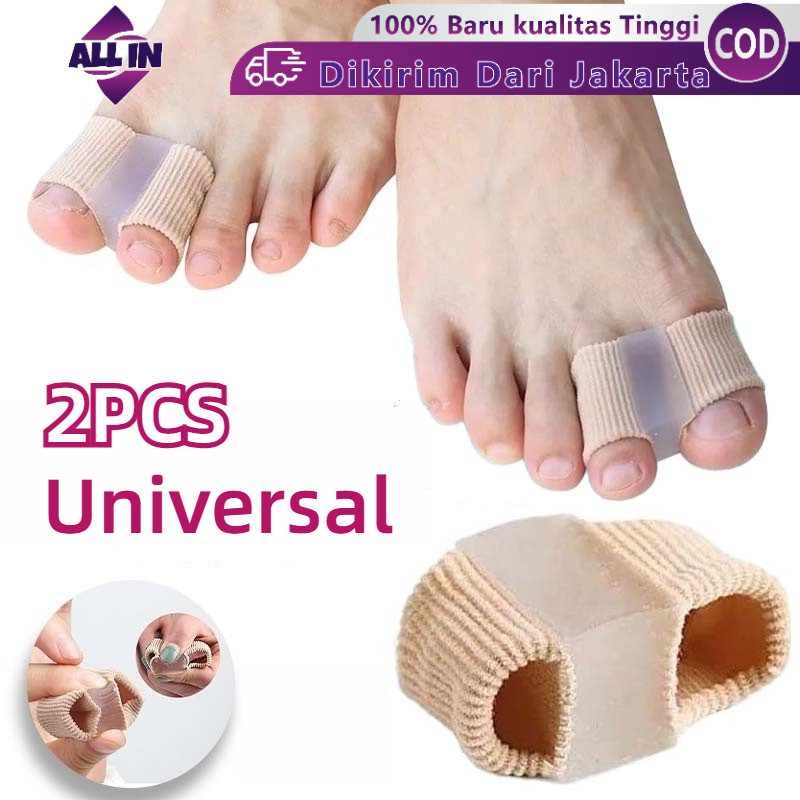 2Pcs Universal Pemisah Jari Kaki Anti Bunion Toe Separator Corrector Bunion Bahan Lembut Pelindung J