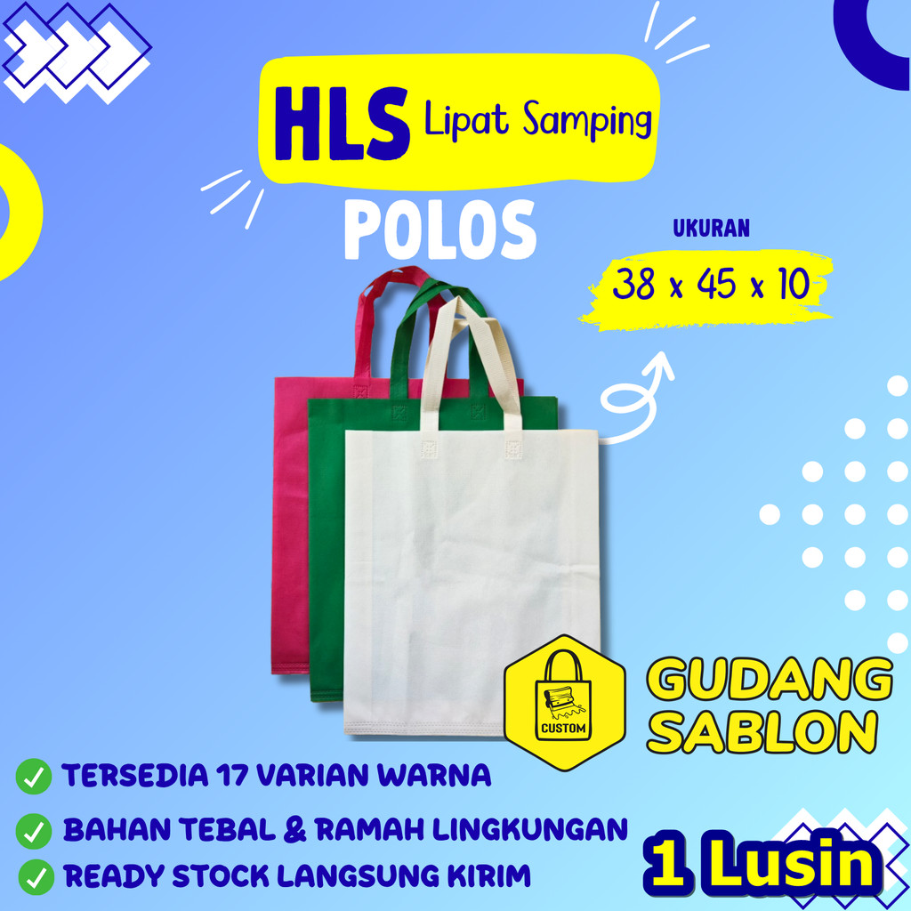 

1 Lusin (12pcs) HLS 38x45x10 cm spunbond goodie bag