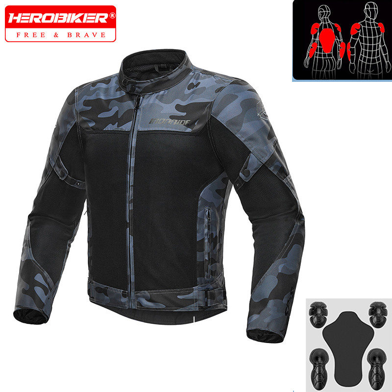 Men's Motorcycle Jacket Summer Motocross Jacket Protective Gear Motorcyclist Outdoor Comfortable Clo
