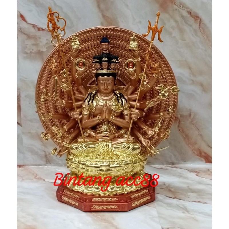 patung dewi seribu tangan / cing cui / cien so- kwan im - 12inch - 01