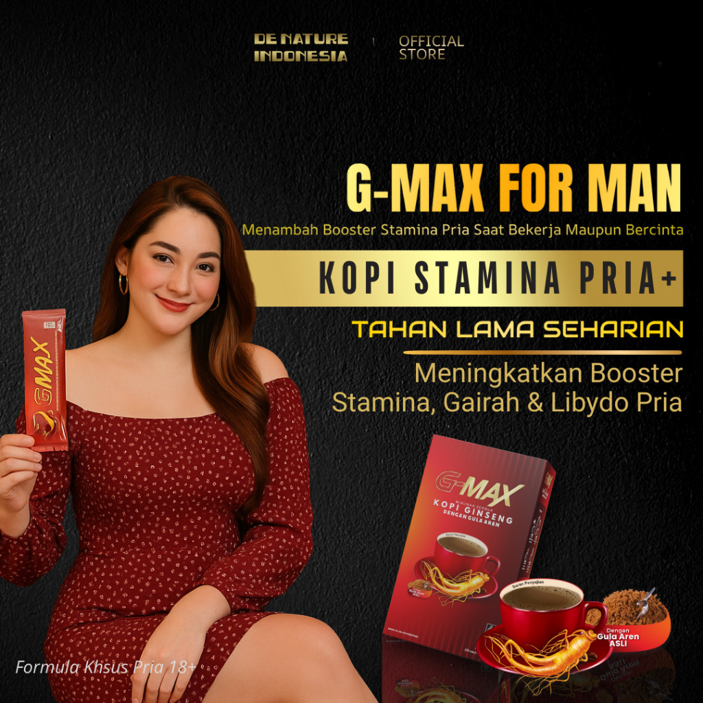 

New KOPI G-MAX ORIGINAL BPOM MINUMAN GINGSENG 1 BOX ISI 10 SACHET HALAL & AMANPremium