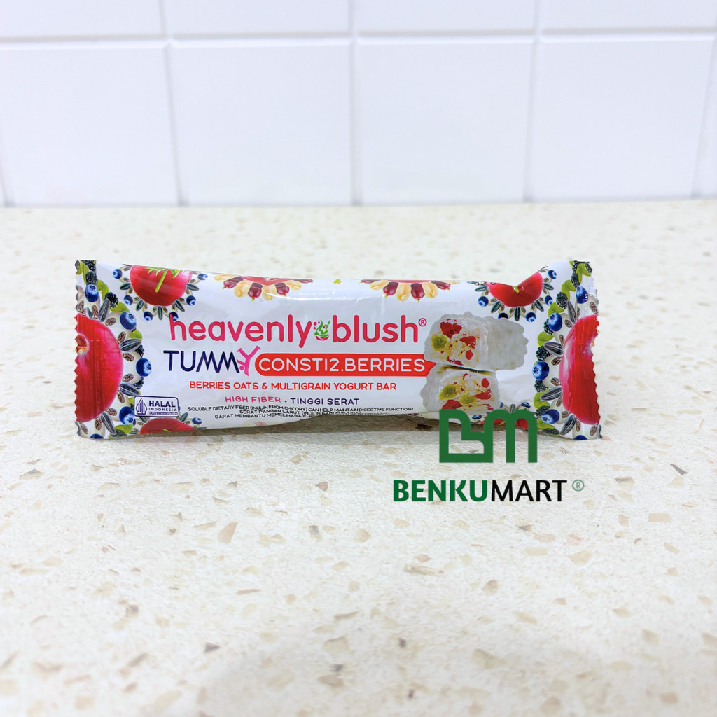 

Heavenly Blush Yogurt Bar Berries (25 gr) | Tummy Bar BERRIES | Snack ready to go - Camilan Diet - 25 gram