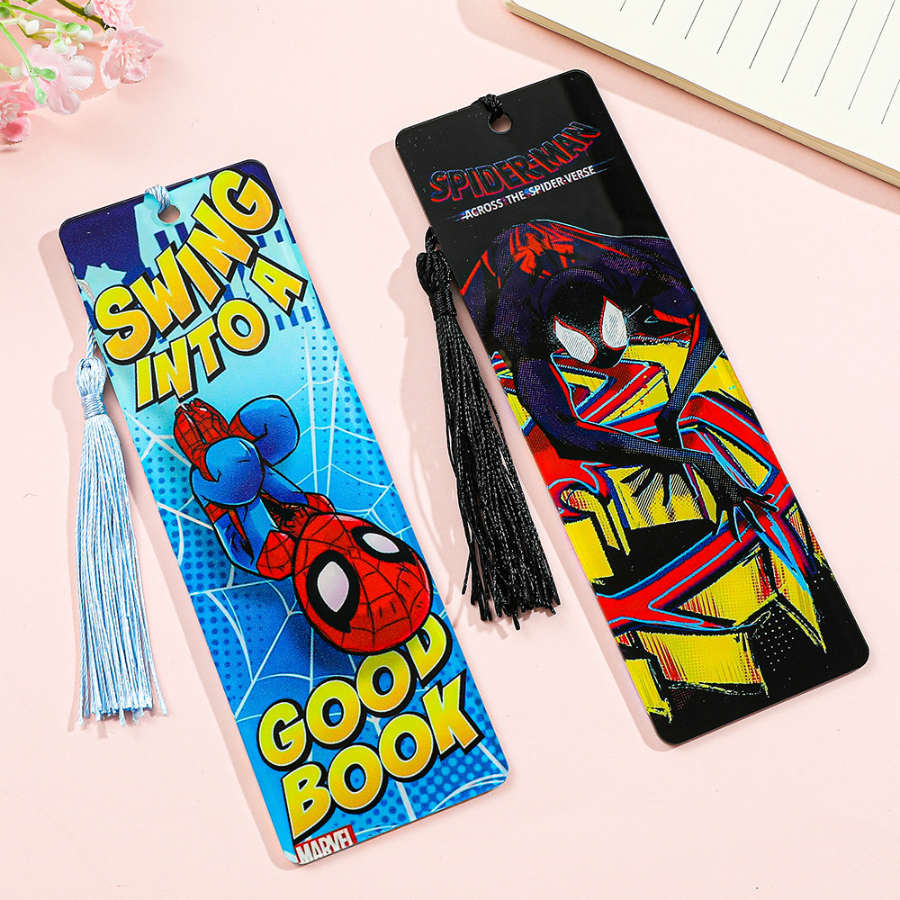 

Disney Spider-Man Bookmarks Acrylic Bookmarks Marvl Fans Collect Reading Markers Birthday Gifts for Boys Girls School Supplies