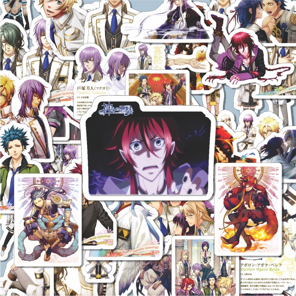 

100PCS Lucu Stiker Anime Series Kamigami No Asobi Karakter Mix Stiker Aesthetic Stiker Anti Air Stikers Berperekat Waterproof sticker decal buat Motor Helm Buku Journal Koper Casing HP Laptop Botol Minum Hadiah anak