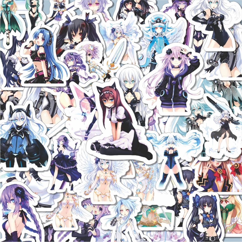 

100PCS Lucu Stiker Game Series Neptunia Universe Karakter Mix 2 Stiker Aesthetic Stiker Anti Air Stikers Berperekat Waterproof sticker decal buat Motor Helm Buku Journal Koper Casing HP Laptop Botol Minum Hadiah anak