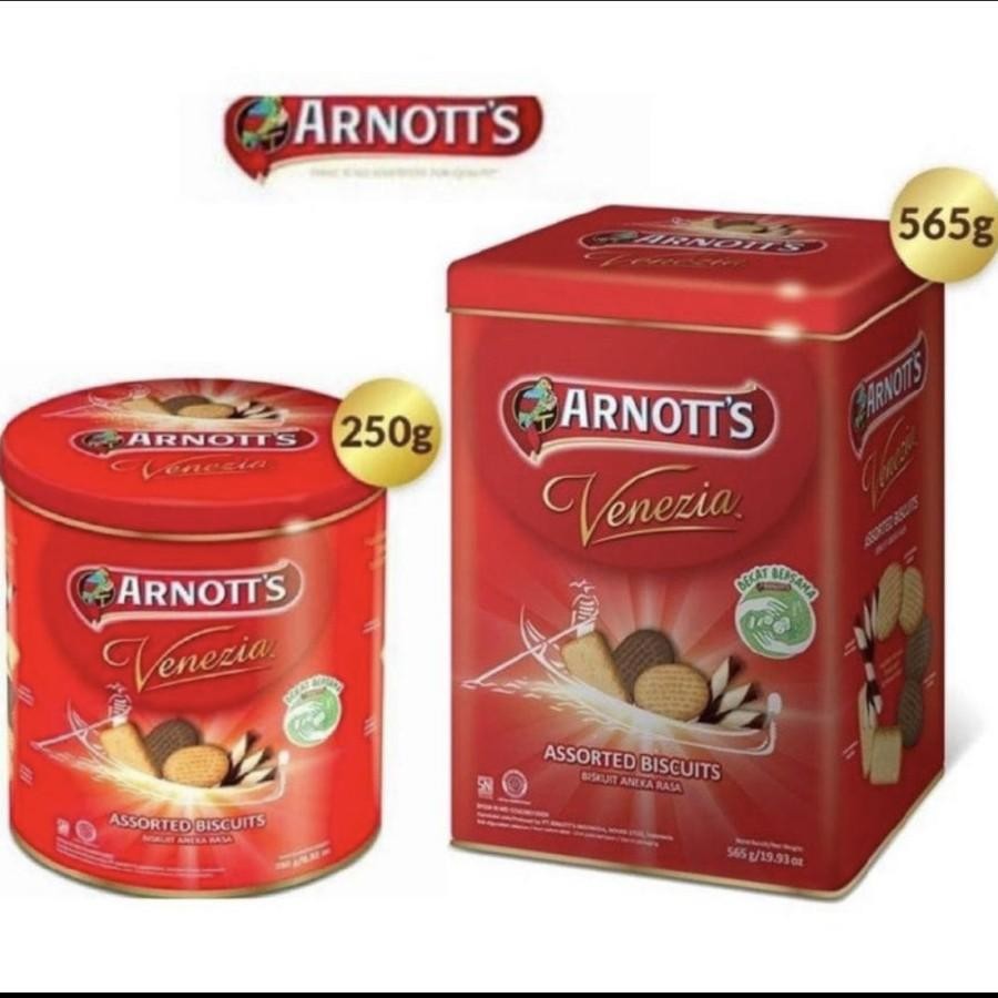 

Arnotts Venezia Assorted Biscuits Biscuit Aneka Rasa Kaleng 565gr / 250gr