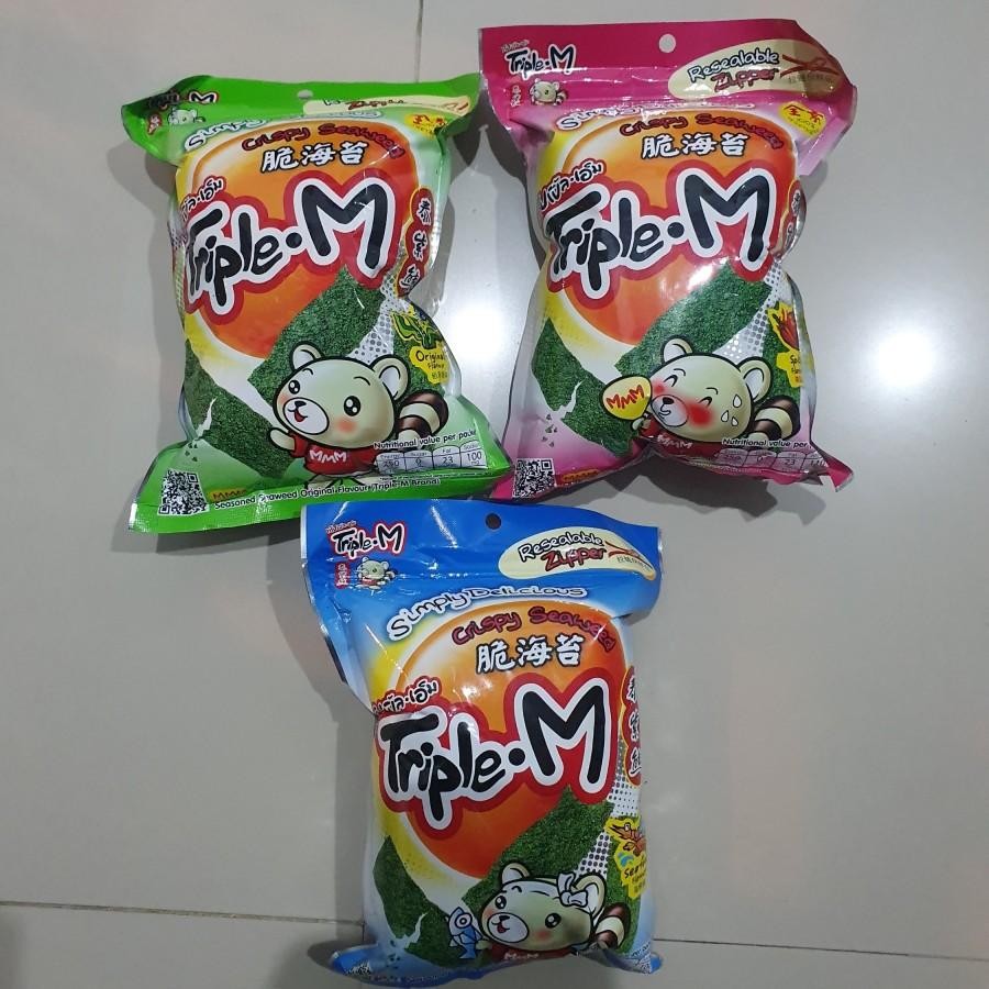 

Triple M Crispy Seaweed Nori 40gr Rasa Original / Spicy / Seafood