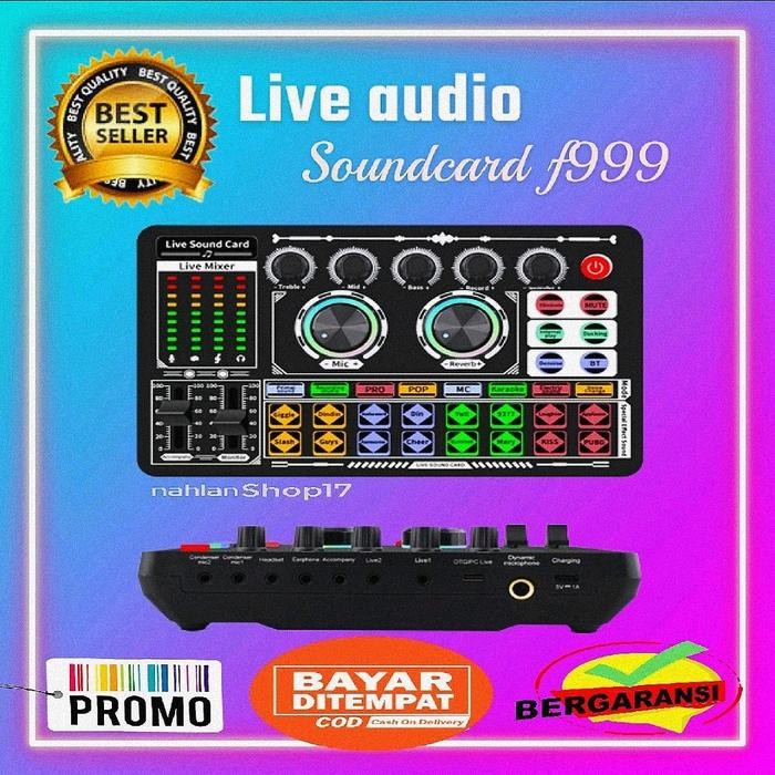 F999 SOUNDCARD BLUETOOTH COMPATIBLE EXTERNAL WIRELESS DJ MIXER F999 LI