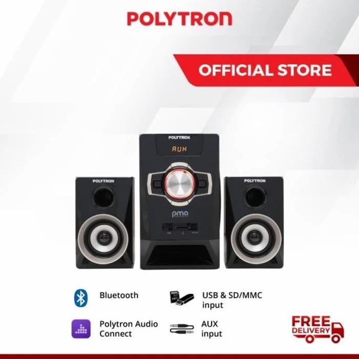 Polytron PMA 9311 Speaker Multimedia Bluetooth Extra Bass USB Radio Karaoke
