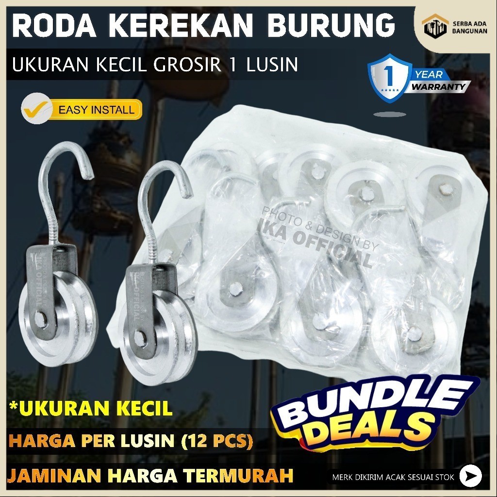 SAB GROSIR 12 PCS kerekan burung kerekan roda sangkar burung kantrol roda ukuran KECIL kantrol untuk