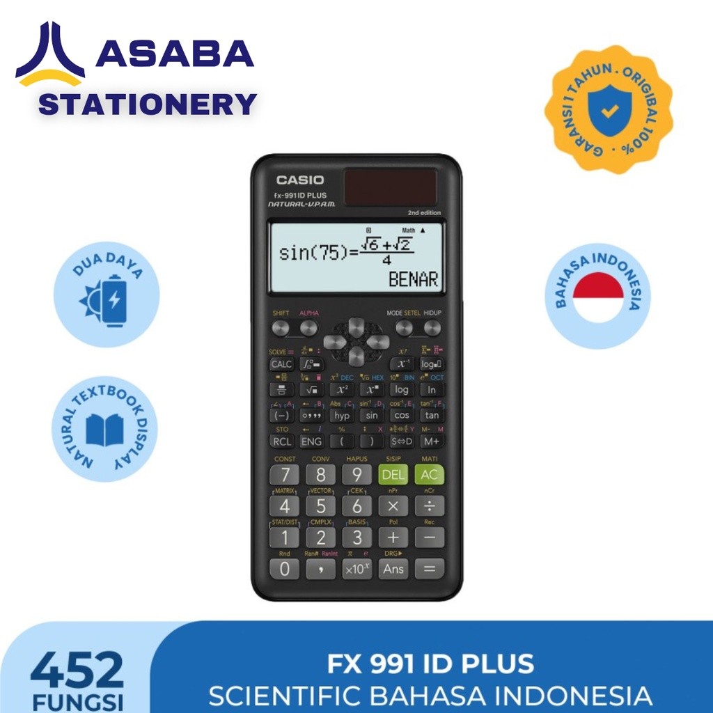 

Asaba Stationery - Kalkulator Sekolah/Kampus Casio FX-991ID PLUS