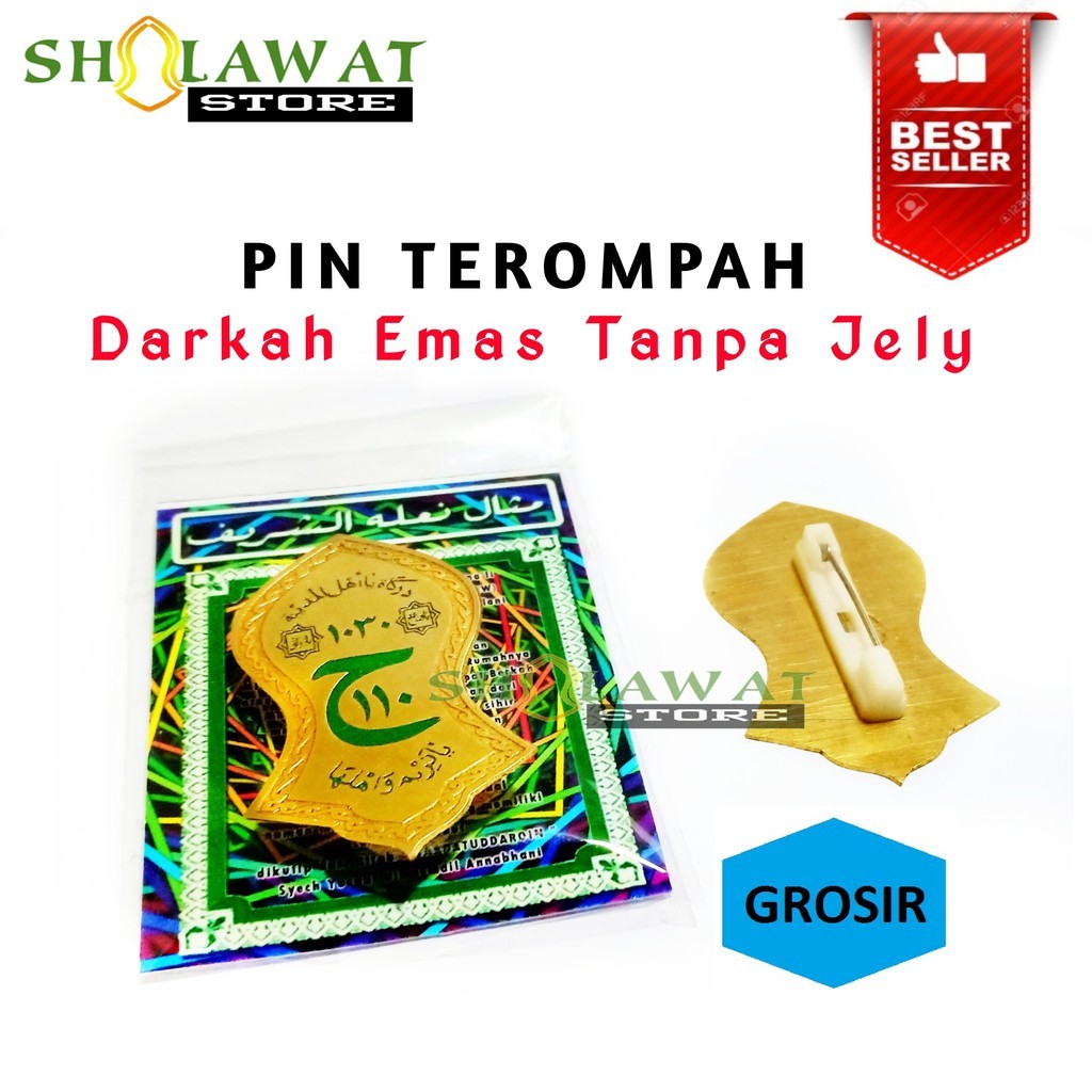 Grosir Pin Terompah Darkah Emas Pin Terompah Nabi