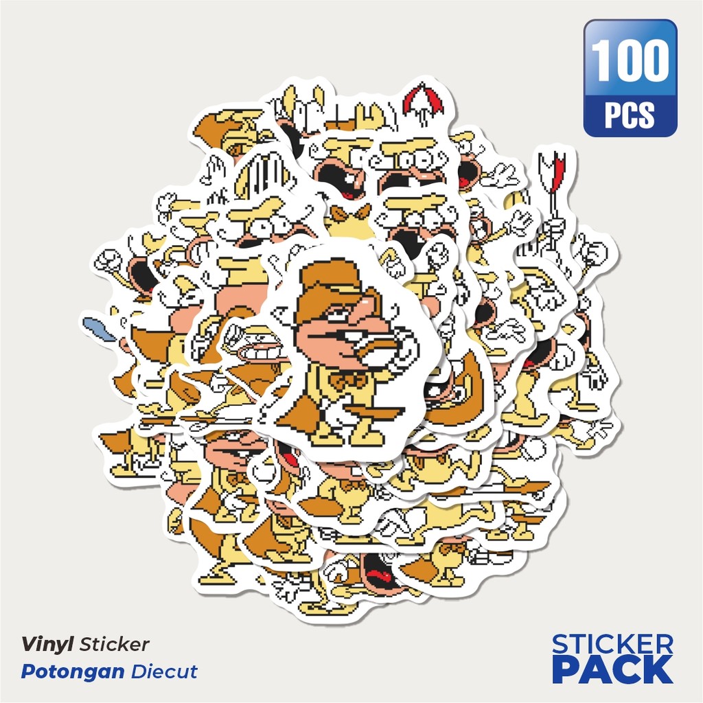 

MURAH 100 PCS Stiker Pizza Tower V20 Waterproof Aesthetic- Untuk Laptop, Motor, dan Helm - Paper Stationery Pack