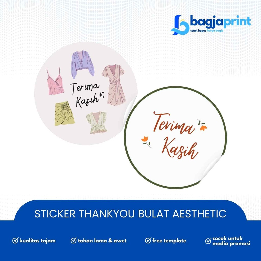 

STIKER SEGEL THANK YOU STICKER SEGEL KEMASAN TERIMA KASIH LABEL CHROMO MURAH