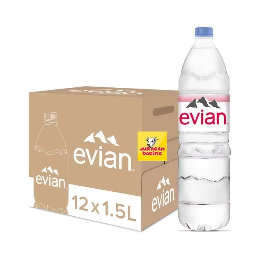 

Evian Natural Mineral Water 1.5L 1 Karton Original Prancis
