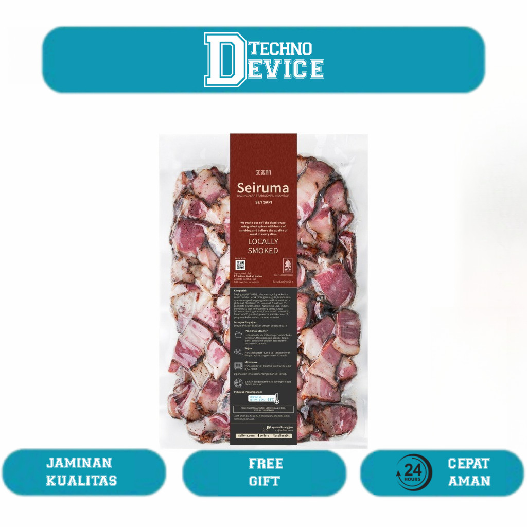 

Seiruma 250 Gr - Sei Sapi / Daging Asap + Sambal Lu'at