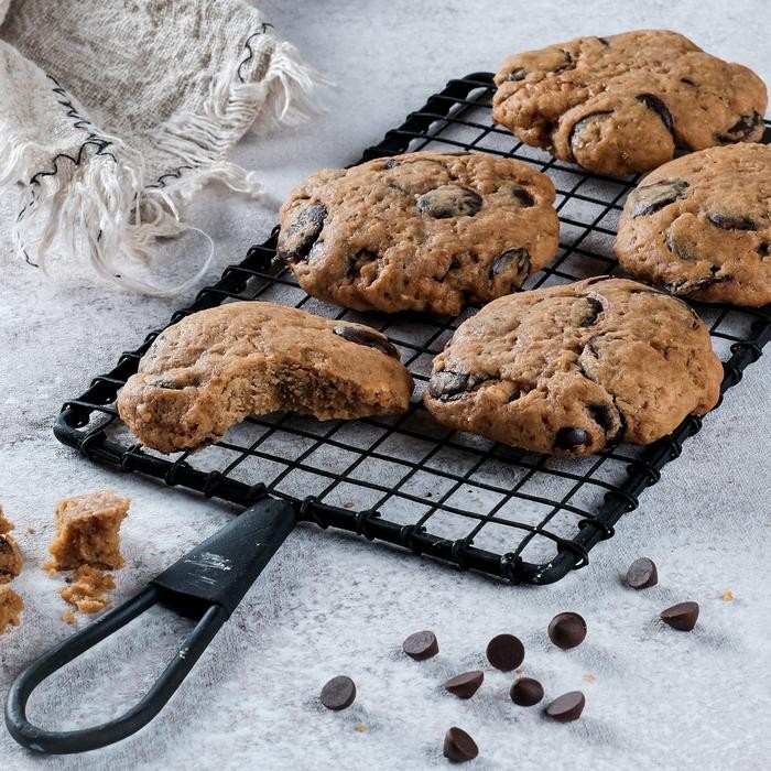 

keto soft chewy cookies coffee latte - almond butter